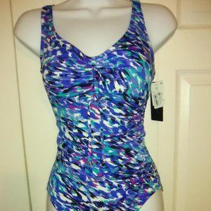 AGUA GREEN Women's Blue One-Piece Swimwear - New